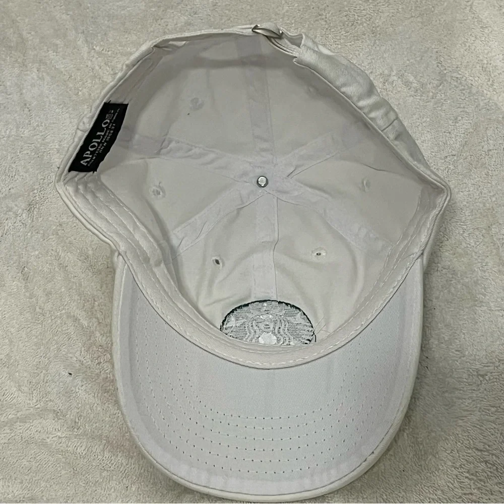 Apollo for Starbucks Adjustable White Cotton Cap with Green Logo